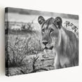 Large wall art on canvas depicting a serene African landscape in earthy tones, ideal for kitchen wall decor.