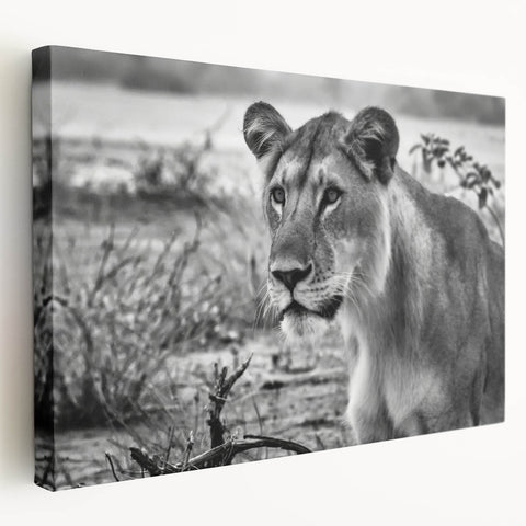 Large wall art on canvas depicting a serene African landscape in earthy tones, ideal for kitchen wall decor.