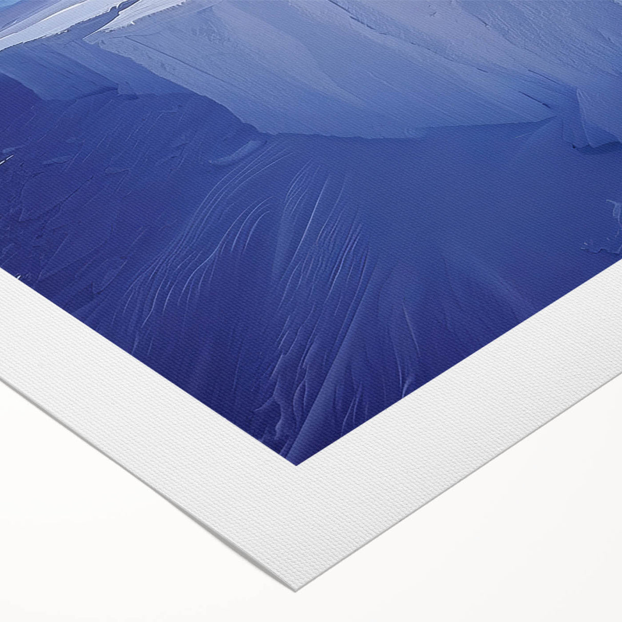 Art deco poster featuring a monochrome Antarctic landscape on rolled canvas, suitable for dining room wall art.