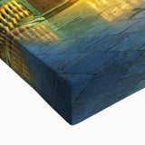 Black and white landscape art painting of mountains on a large stretched canvas, ideal for bedroom wall decor.