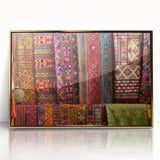 Framed acrylic print of a serene Bhutanese landscape in soft earth tones, ideal for modern art wall decor.