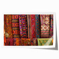 Extra large rolled print of Bhutan scenery with vibrant floral elements, ideal for art wall dining room.