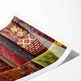 Extra large rolled print featuring line art flowers in soft pastel shades, ideal for large living room wall art.