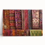 Large black and white photograph of an Asian landscape on stretched canvas, ideal for kitchen wall art or bedroom decor.