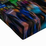 Black and white landscape art painting of Shanghai on a large stretched canvas, suitable for bedroom wall decor.