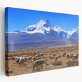 Large canvas print of a Tibetan landscape in muted earth tones, ideal for kitchen wall art.