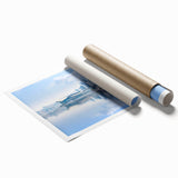 Extra large rolled print of Hong Kong scenery with vibrant floral elements.