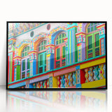 Large abstract wall art depicting an Indian landscape in muted earth tones on a framed acrylic.