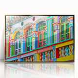 Large art print of a serene Indian landscape in earth tones on a framed acrylic, ideal for modern art wall decor.