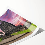 Extra large rolled print of line art flowers in monochrome, ideal for large living room wall art.