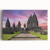 Black and white photograph of an Indonesian landscape on stretched canvas, ideal for kitchen wall art.