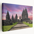 Large canvas print of an Indonesian landscape in muted earth tones, suitable for kitchen wall art.
