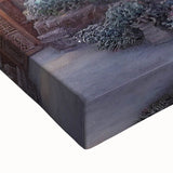 Large art canvas of a black and white Kyoto landscape, ideal for bedroom wall decor.