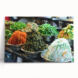 Black and white large canvas print of Seoul cityscape, ideal for kitchen wall art or bedroom ambiance.