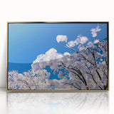 Large framed acrylic print of a serene Korean landscape in muted earth tones, ideal for modern art wall decor.