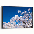 Black and white wall art featuring a vintage-style Korean landscape on framed canvas, ideal for bedroom decor.