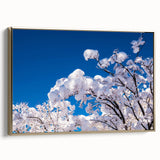 Framed canvas featuring a vintage-style Korean landscape in muted gold and black tones, ideal for bedroom wall decor.