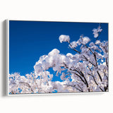 Vintage poster art of a scenic Korean landscape on a framed canvas, featuring vibrant colors ideal for living room decor.