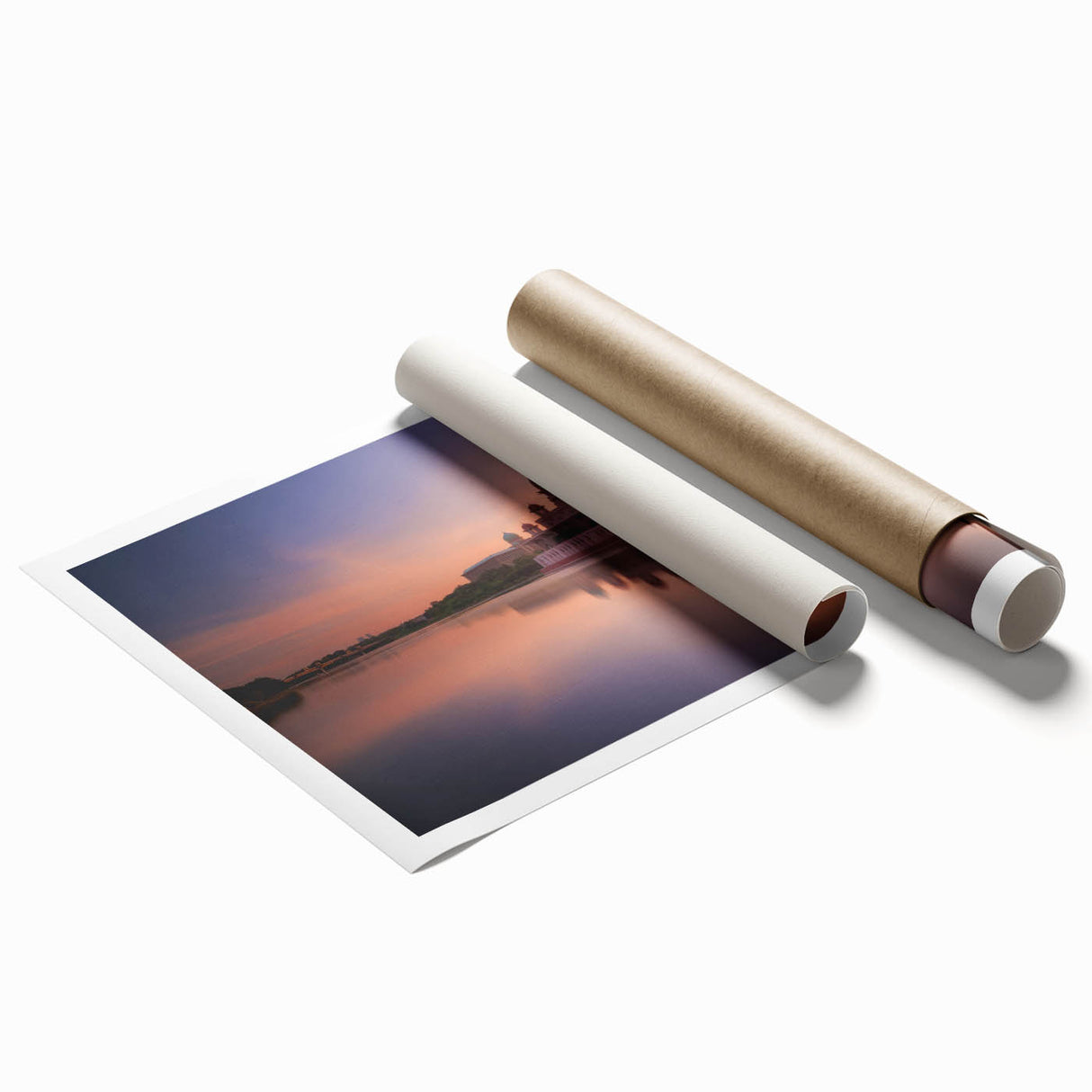Extra large rolled print of a serene Malaysian landscape with vibrant greenery and floral elements.