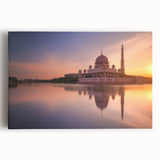 Black and white photo of Malaysian scenery on large stretched canvas, ideal for kitchen wall art.