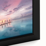 Extra large framed canvas featuring a black textured art piece with colorful abstract elements, ideal for living room decor.