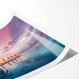 Extra large wall art featuring line art flowers in muted earth tones on a rolled print, suitable for large living room decor.