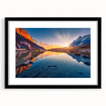 Extra large framed wall art depicting abstract, colorful Nepalese scenery in vibrant hues, ideal for living room decor.