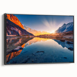 Black and white wall art featuring a vintage-style landscape of Nepal on framed canvas, suitable for bedroom decor.