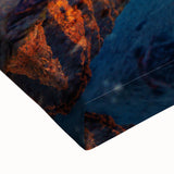 Large art on stretched canvas featuring a black and white landscape painting of Nepal's scenery.