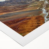 Art deco poster featuring a vibrant, stylized depiction of a Pakistani landscape on rolled canvas.