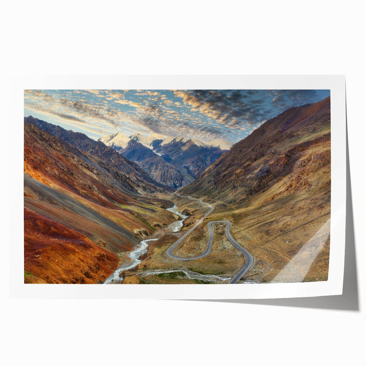 Extra large rolled print depicting a floral scene in soft pastel shades, ideal for dining room wall art.