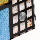 Large abstract wall art depicting a Philippine landscape in muted earth tones on acrylic glass.