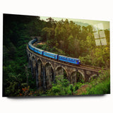 Large abstract wall art of a Sri Lankan landscape in muted earth tones on acrylic glass.