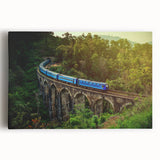 Black and white large art print of a Sri Lankan landscape on stretched canvas, suitable for kitchen wall art.