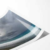 Extra large rolled print featuring line art flowers in soft pink and white, ideal for large living room wall art.