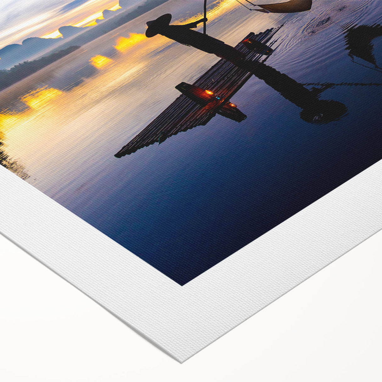 Art deco poster of a serene Thai landscape in soft pastel shades on rolled canvas, suitable for dining room decor.