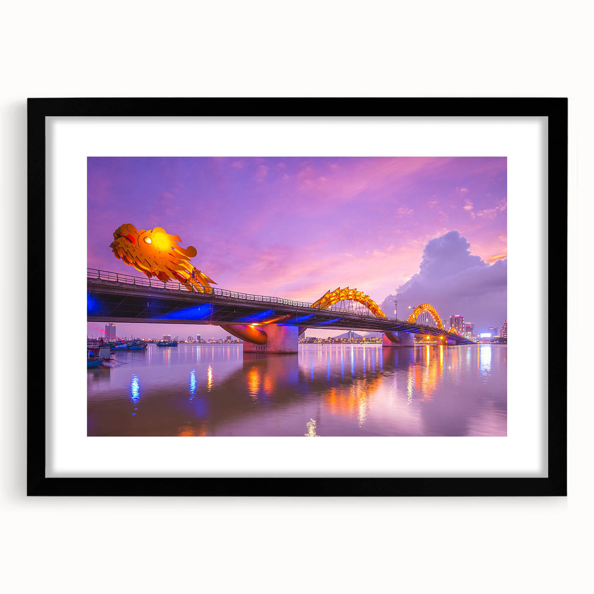 Extra large, textured abstract art print of a colorful Vietnamese landscape on a framed canvas, ideal for living room decor.