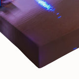 Black and white landscape art painting of a Vietnamese rice field on stretched canvas, ideal for bedroom wall art.