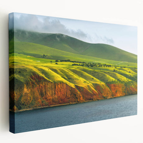 Stretched canvas featuring a scenic view of Adelaide in muted earth tones, ideal for kitchen wall art.