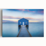 Large black and white stretched canvas of Perth, Australia skyline, ideal for kitchen wall art.