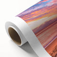 Art deco poster of Queensland scenery in pastel shades on rolled canvas, ideal for nursery wall art.