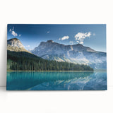 Black and white photograph of British Columbia landscape on stretched canvas, suitable as large kitchen wall art.