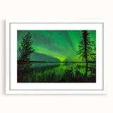 Abstract art print of Manitoba scenery in muted earth tones on a framed white mat, suitable for bedroom or dining room decor.