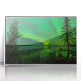 Framed acrylic print of a serene Manitoba landscape in soft pastel hues, ideal for modern nursery wall art.