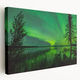 Scenic depiction of Manitoba, Canada on a large stretched canvas, featuring muted earth tones, ideal for kitchen wall decor.