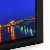 Extra large framed canvas featuring a textured depiction of New Brunswick scenery, with black and colorful art elements.