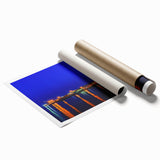 Extra large rolled print of New Brunswick scenery with vibrant floral elements, ideal for classy bathroom wall art.