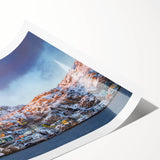 Extra large wall art featuring line art flowers in muted earth tones on rolled print, suitable for large living room decor.