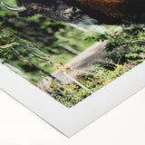 Art deco poster featuring a serene Northwest Territories landscape on rolled canvas, suitable for dining room decor.