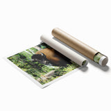 Rolled print of Northwest Territories scenery with muted earth tones, ideal for classy bathroom wall art.
